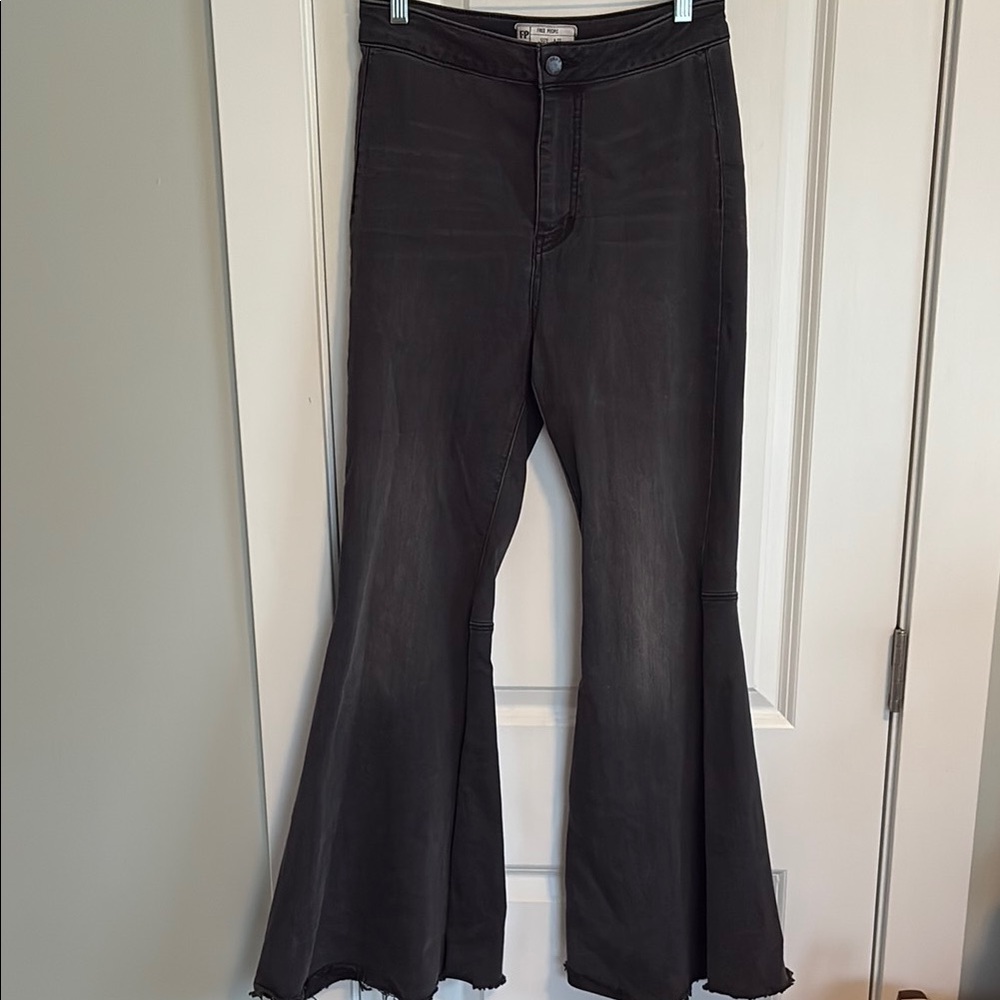 Free People Black Flared Jeans